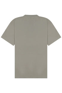 Low Brand men’s cotton shirt grey minimalist olive green t-shirt with classic crew neck and short sleeves
