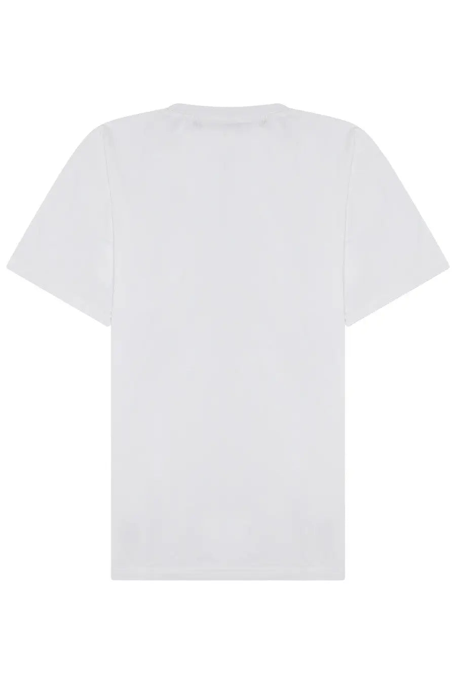 White cotton t-shirt from low brand featuring a simple crew neck and short sleeves for men