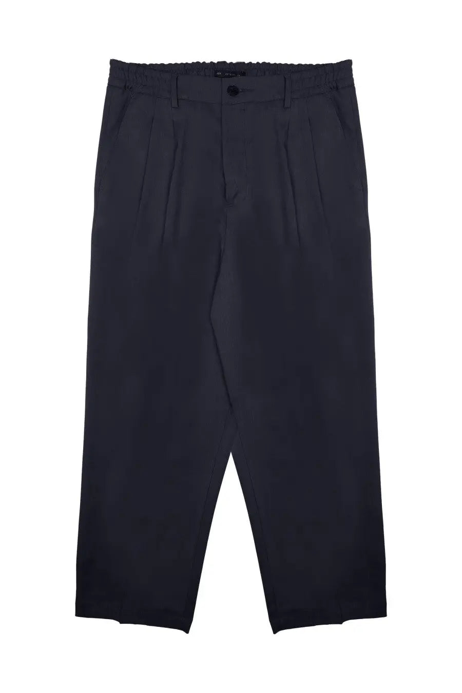 Low brand men’s pantalone zen tropical blue black pleated trousers with relaxed fit and elastic waistband