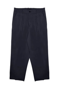 Low brand men’s pantalone zen tropical blue black pleated trousers with relaxed fit and elastic waistband