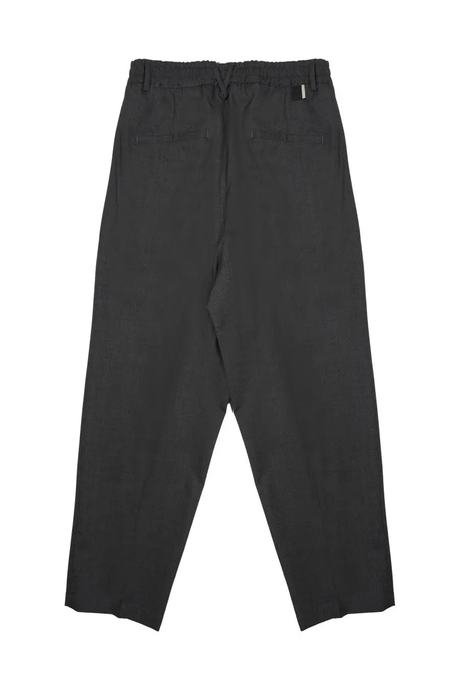 Low brand men’s pantalone zen tropical grey black tapered trousers with elastic waistband and subtle stitching details