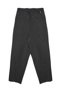 Low brand men’s pantalone zen tropical grey black tapered trousers with elastic waistband and subtle stitching details