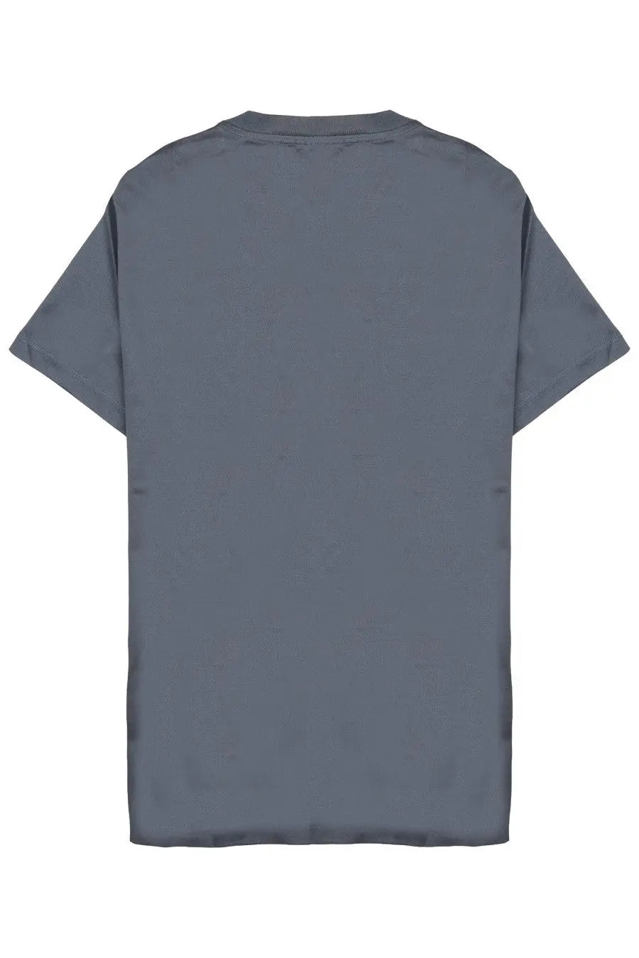 Low Brand men’s shirt in jersey di cotone blue featuring a plain dark gray cotton crew neck short sleeve design