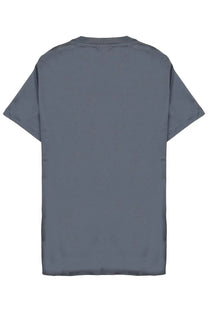 Low Brand men’s shirt in jersey di cotone blue featuring a plain dark gray cotton crew neck short sleeve design