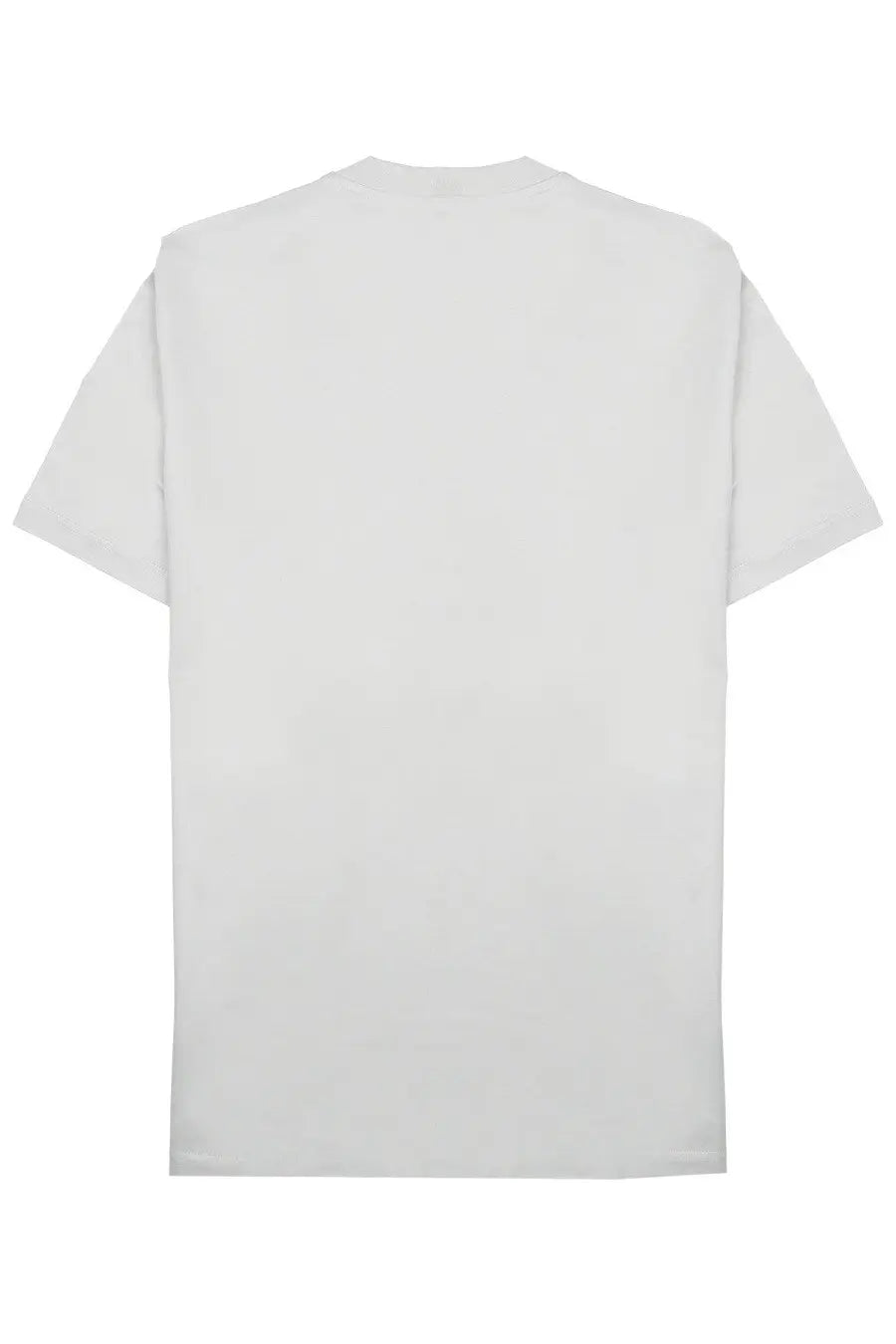 White cotton low brand men’s t-shirt with simple minimalist design in jersey di cotone fabric