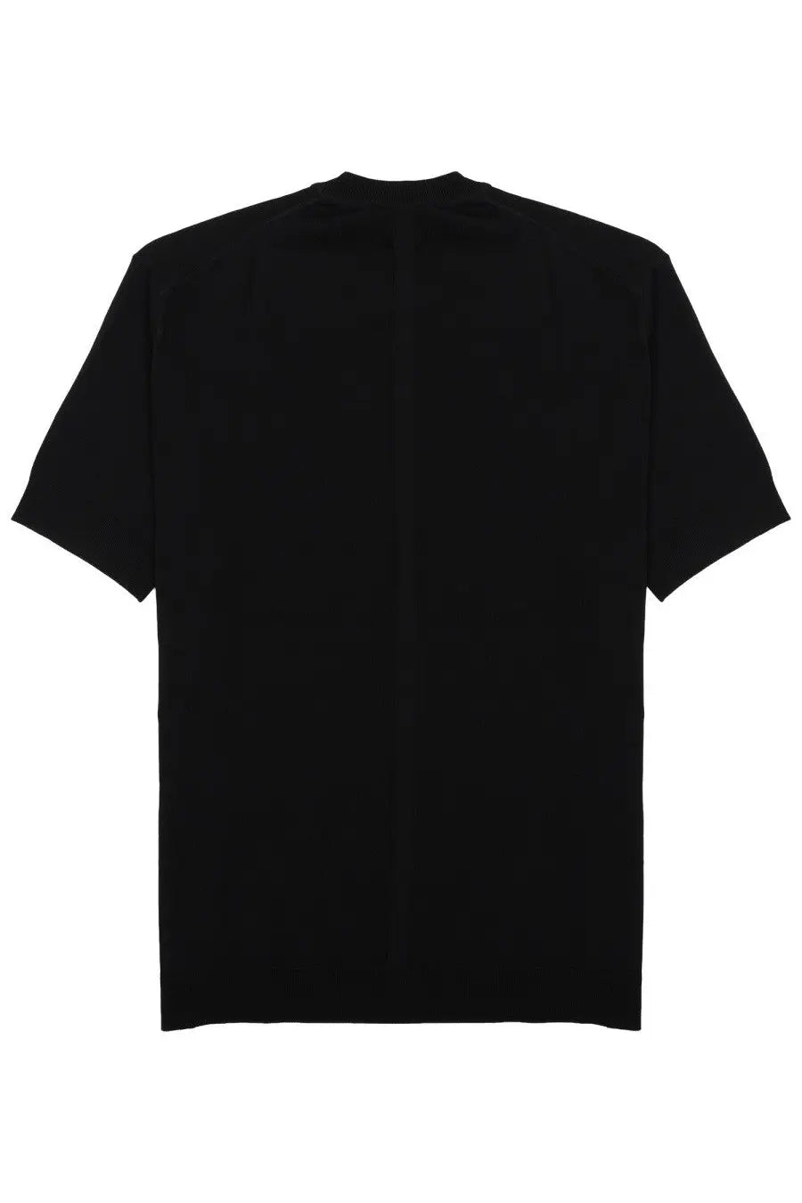 Low Brand men’s black short-sleeved techno shirt in viscosa with a simple minimalist design front view
