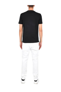 Low Brand men’s black short-sleeved crew neck wool shirt showcasing soft textured fabric and casual style