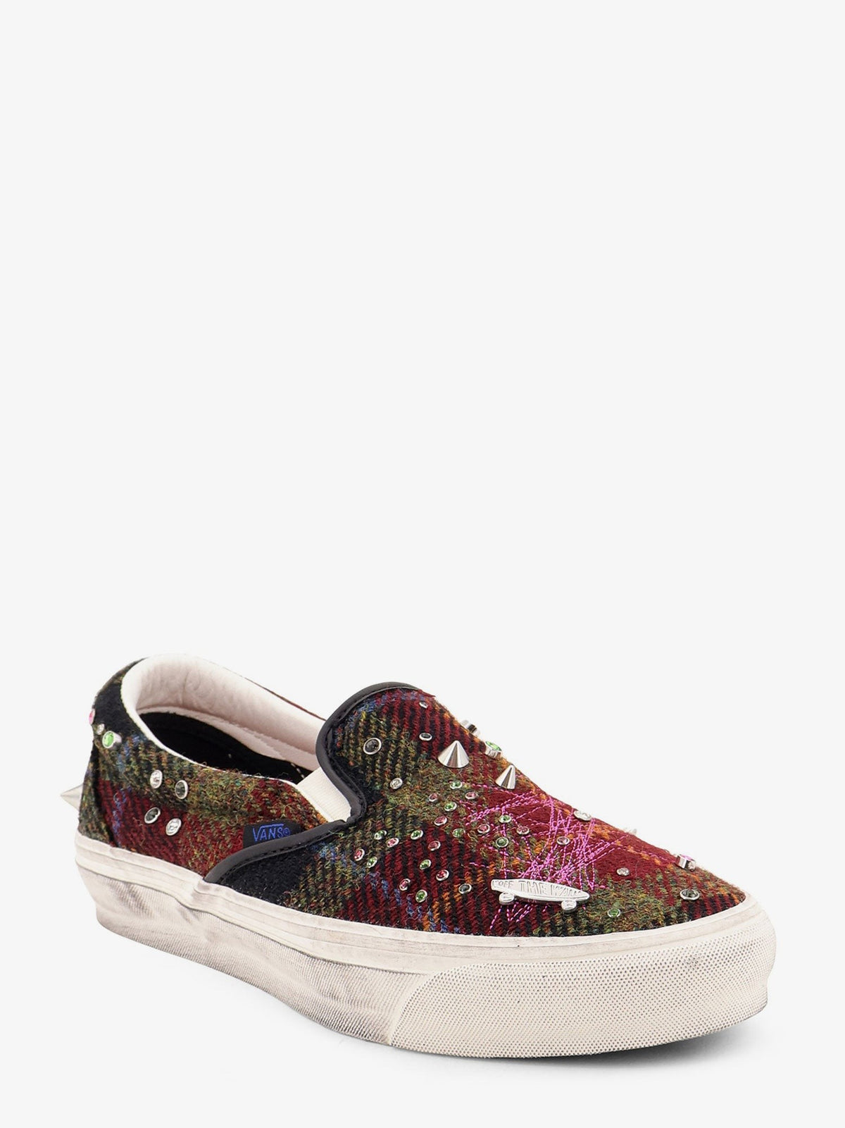 Vans Men's LS Classic Slip on Sneakers Red, view 2