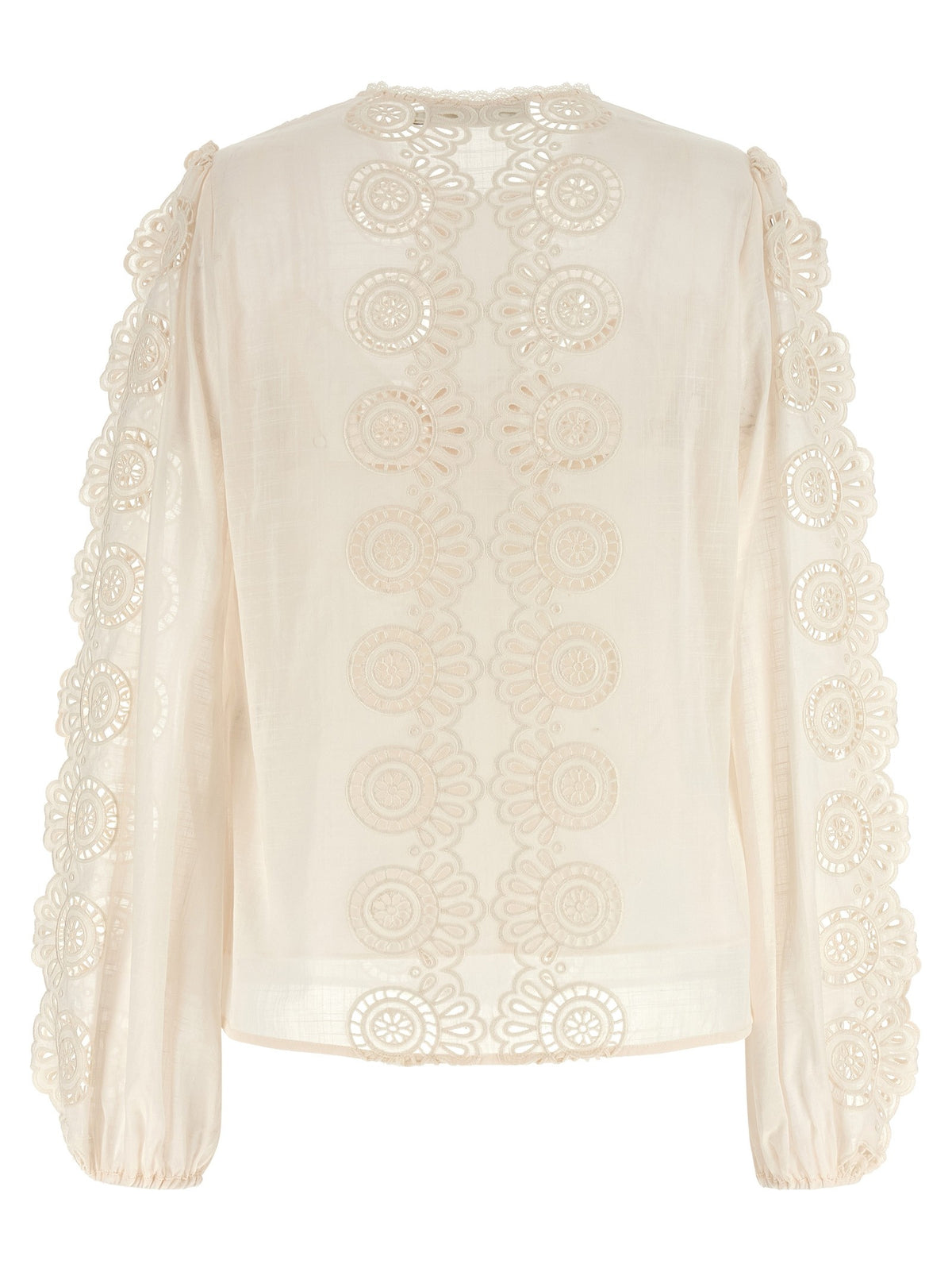 Zimmermann Lucky Embroidered Blouse White