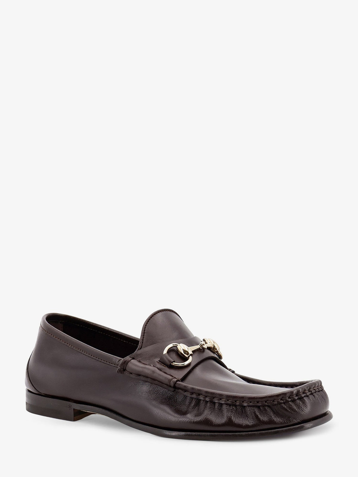 Gucci Men's Lugano Leather Loafers Brown