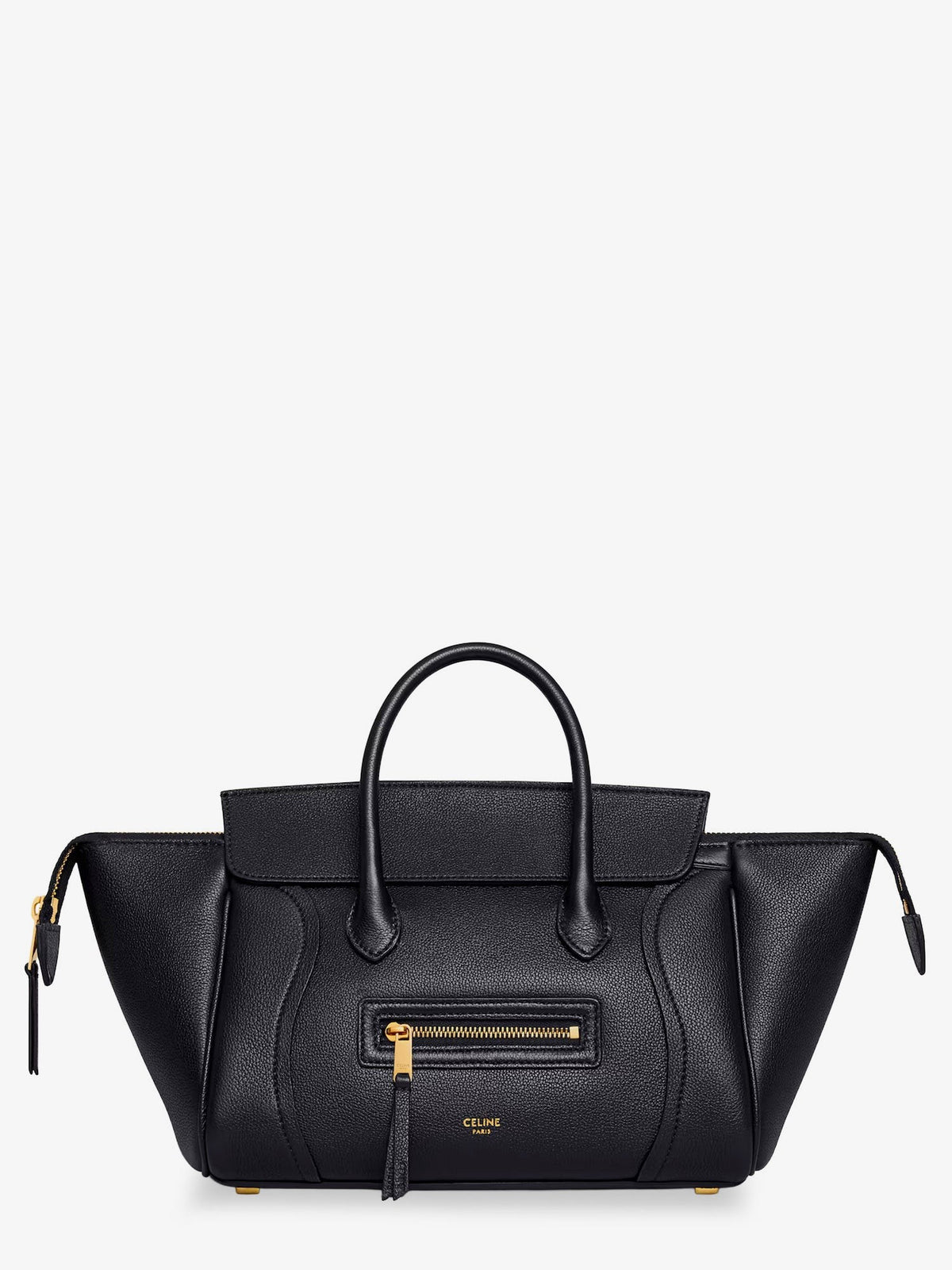 Celine Women's Luggage Leather Crossbody Bag Black