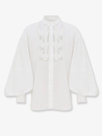 Zimmermann Women's Luna Applique Shirt White