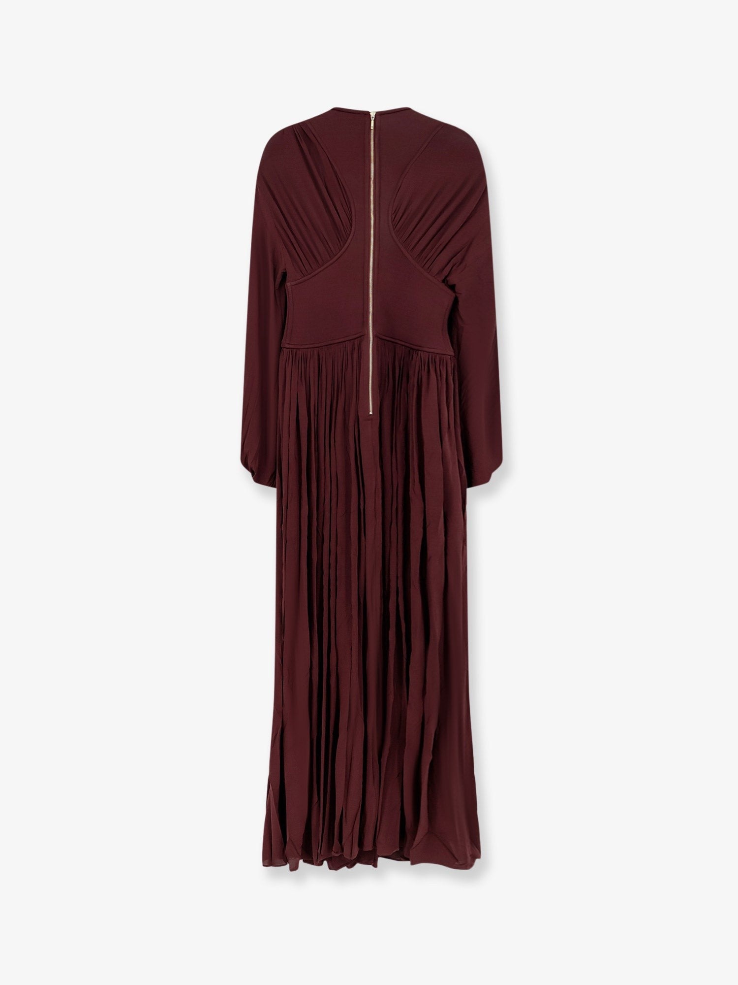 Zimmermann Women's Luna Billow Stretch Viscose Long Dress Mahogany