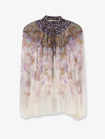 Zimmermann Women's Luna Billow Viscose Shirt White