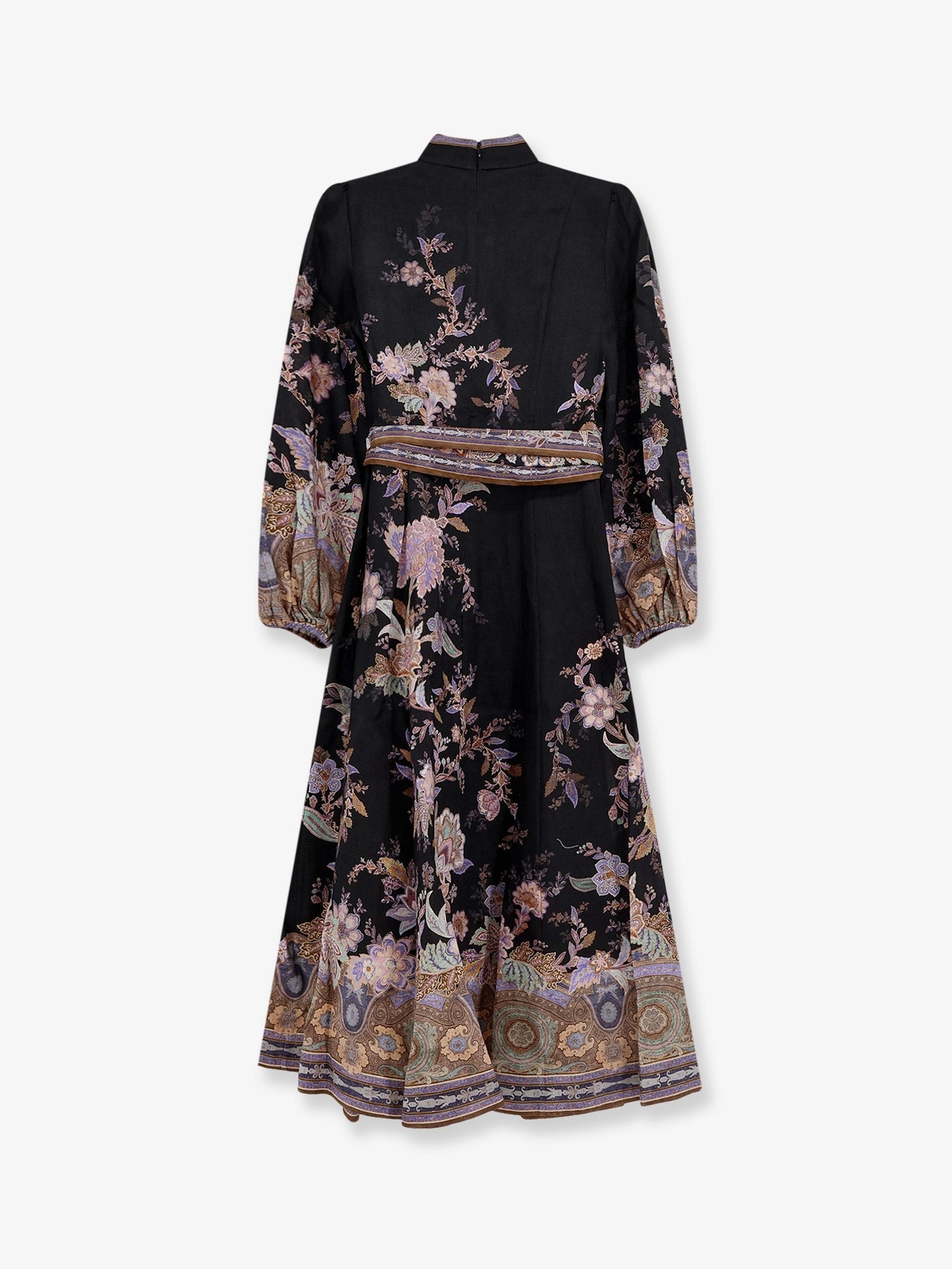 Zimmermann Women's Luna Button Linen Dress Black