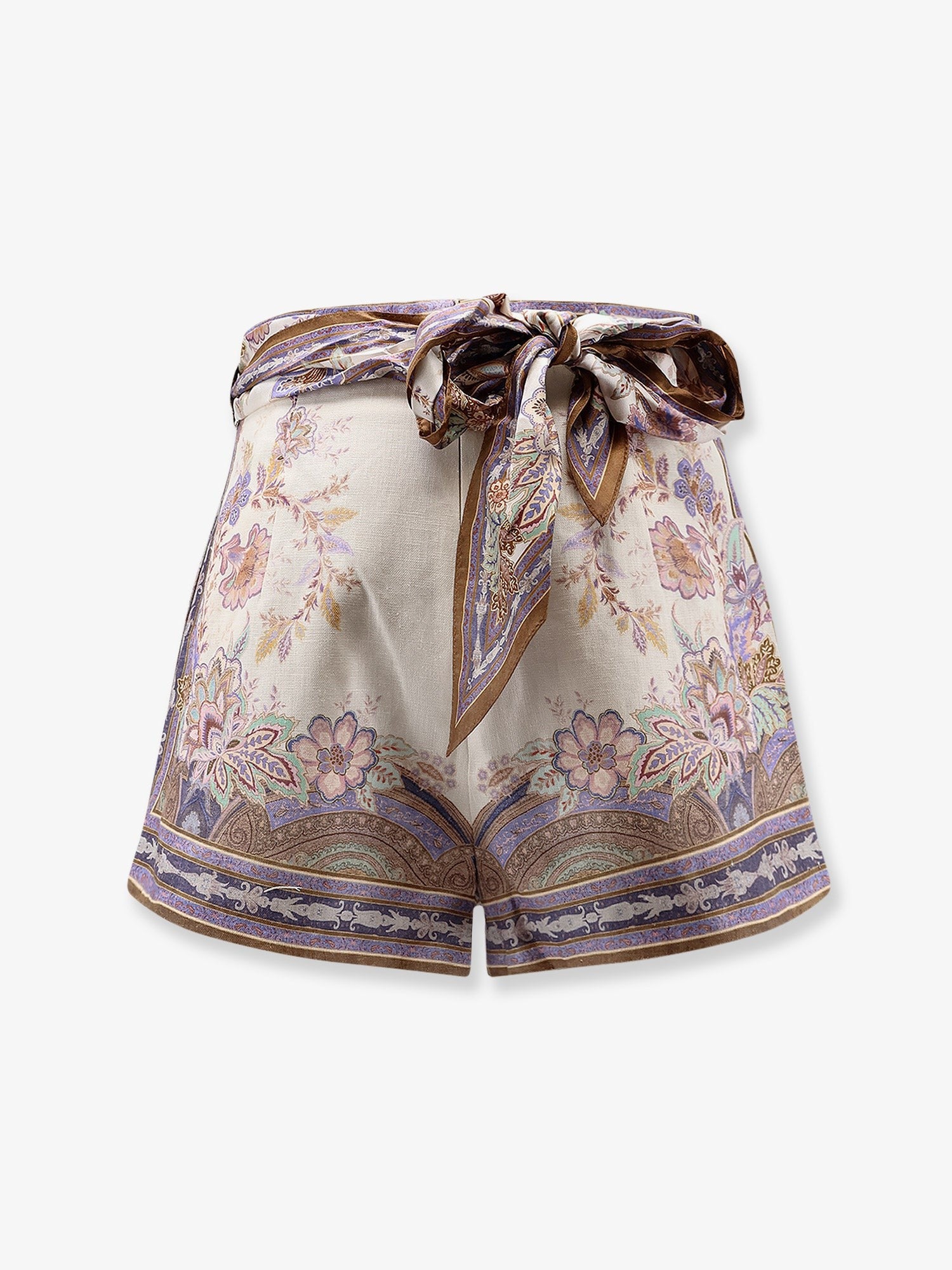 Zimmermann Women's Luna Scarf Linen Shorts White