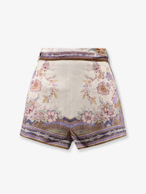 Zimmermann Women's Luna Scarf Linen Shorts White