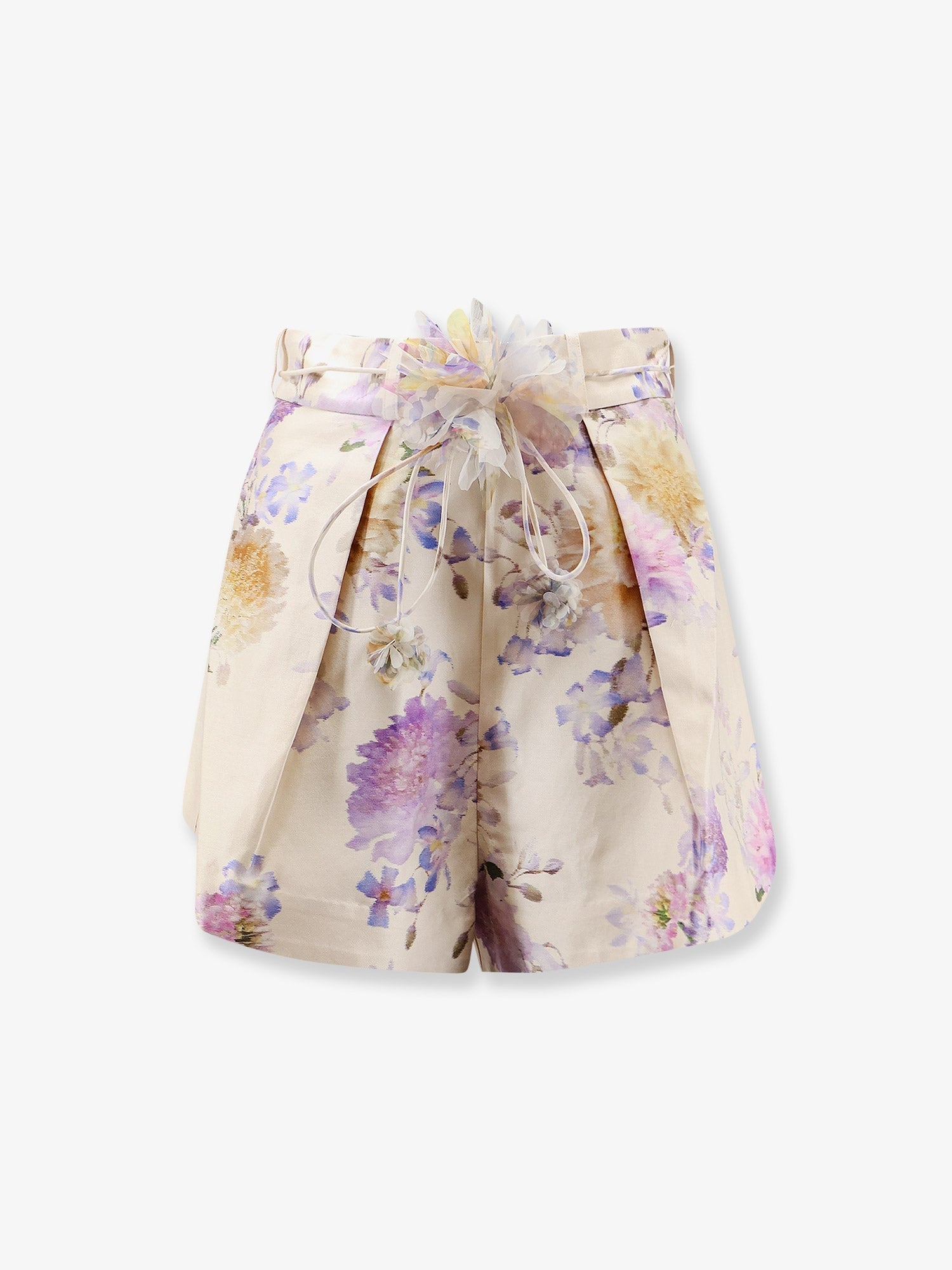 Zimmermann Women's Luna Silk and Cotton Shorts White