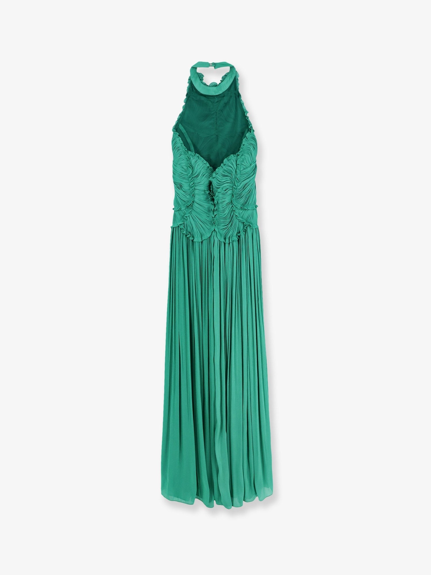 Costarellos Women's Lurex Georgette Long Dress JADE