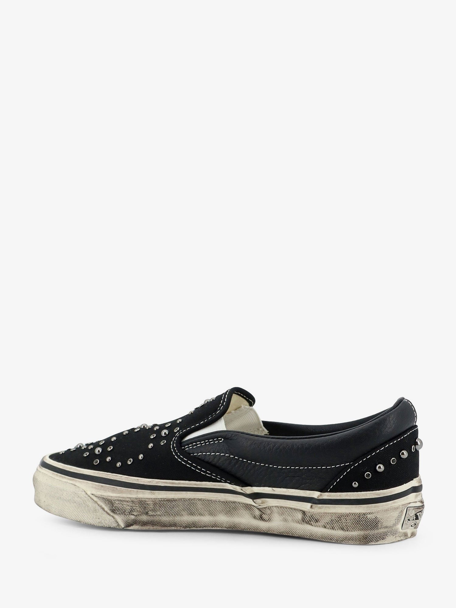 Vans Men's Lx Classic Slip on Canvas and Leather Sneakers Black