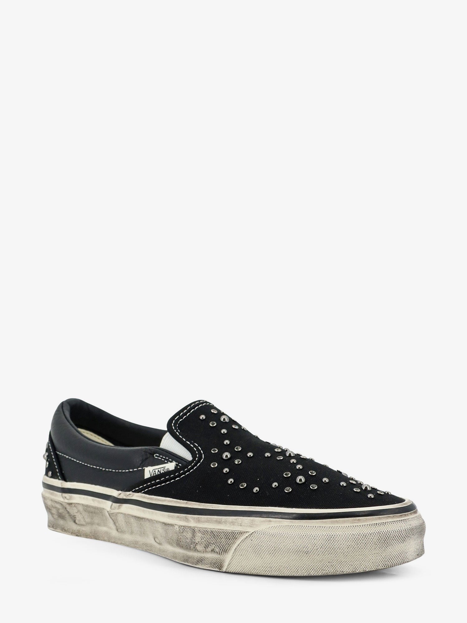 Vans Men's Lx Classic Slip on Canvas and Leather Sneakers Black