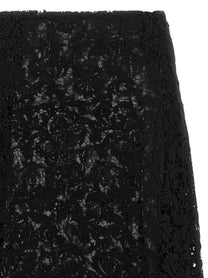 Fendi Macramé Lace Skirt Black