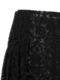Fendi Macramé Lace Skirt Black