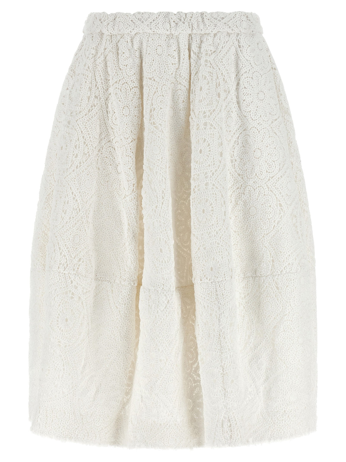 Comme Des Garçons Macramé Skirt White