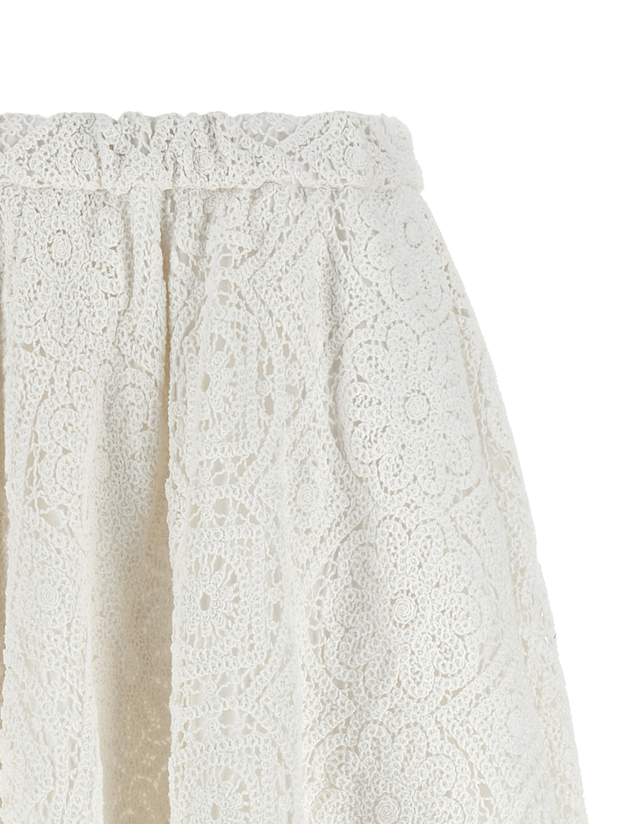 Comme Des Garçons Macramé Skirt White