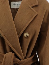 Max Mara Women's Madame Wool and Cashmere Blend Coat Brown