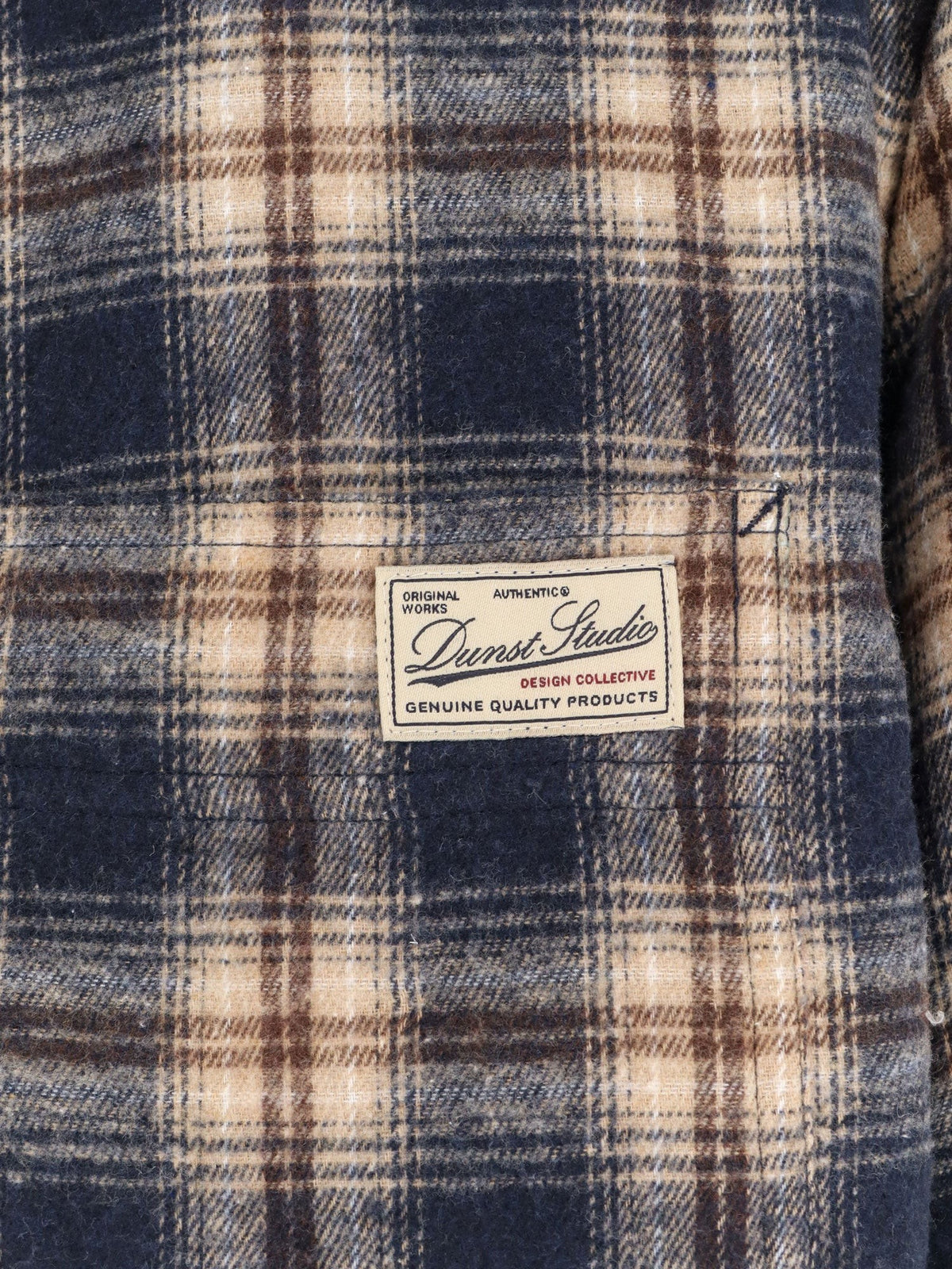 DUNST Unisex Madras Pattern Flannel Jacket Blue