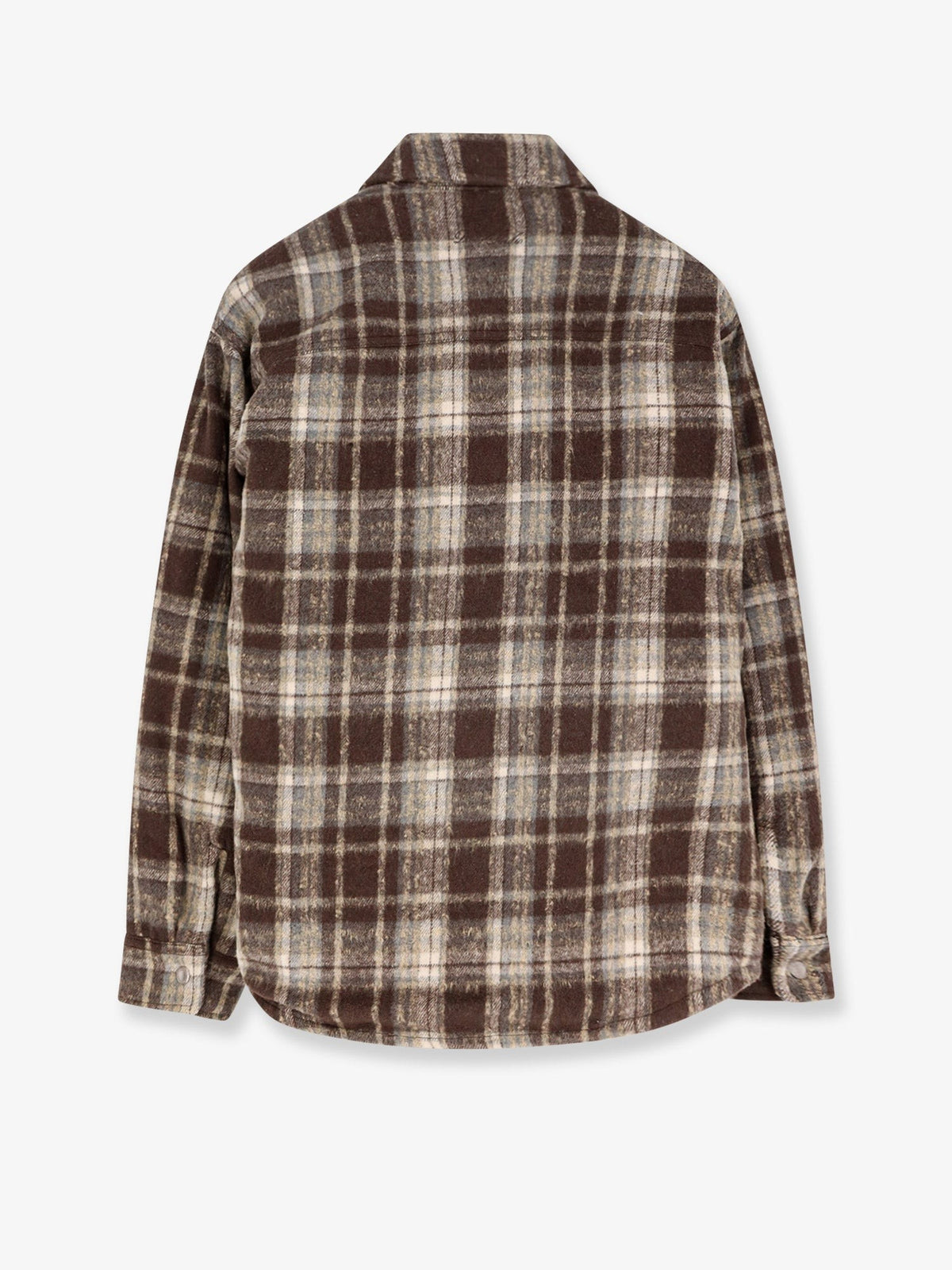 DUNST Unisex Madras Pattern Flannel Jacket Brown