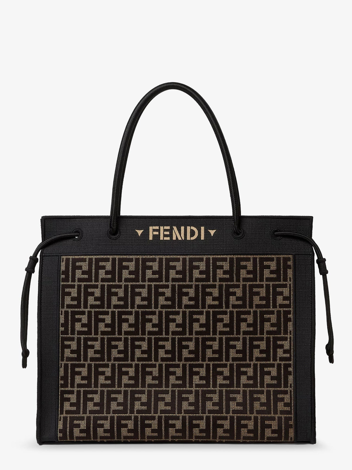 Fendi Women's Magic Shopper Bag in FF Fabric Brown