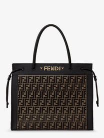 Fendi Women's Magic Shopper Bag in FF Fabric Brown
