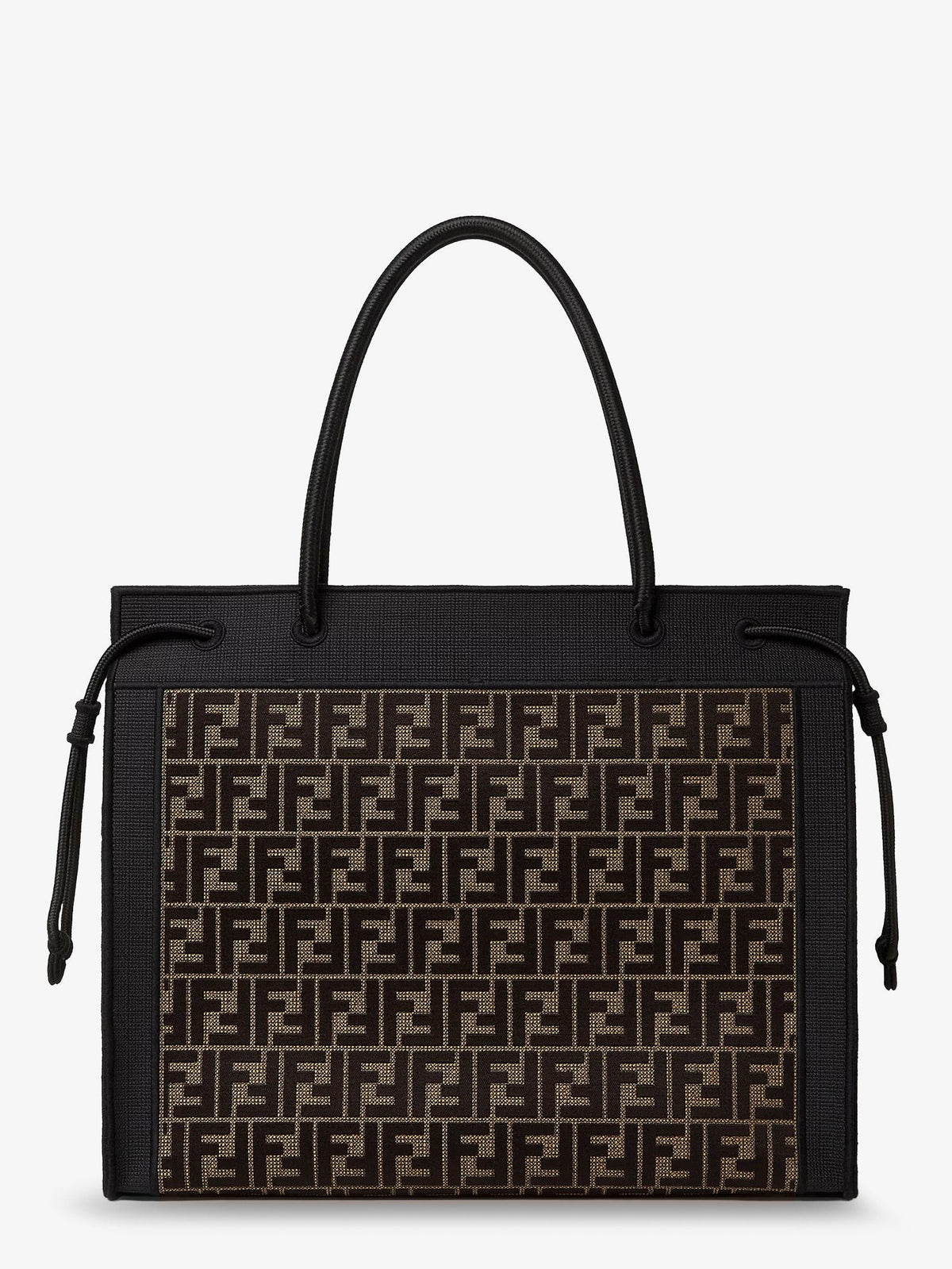 Fendi Women's Magic Shopper Bag in FF Fabric Brown