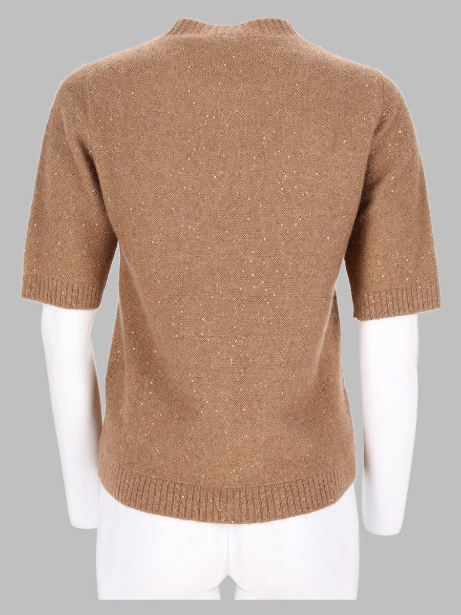 Fabiana Filippi Women's Maglia Maniche Corte Beige