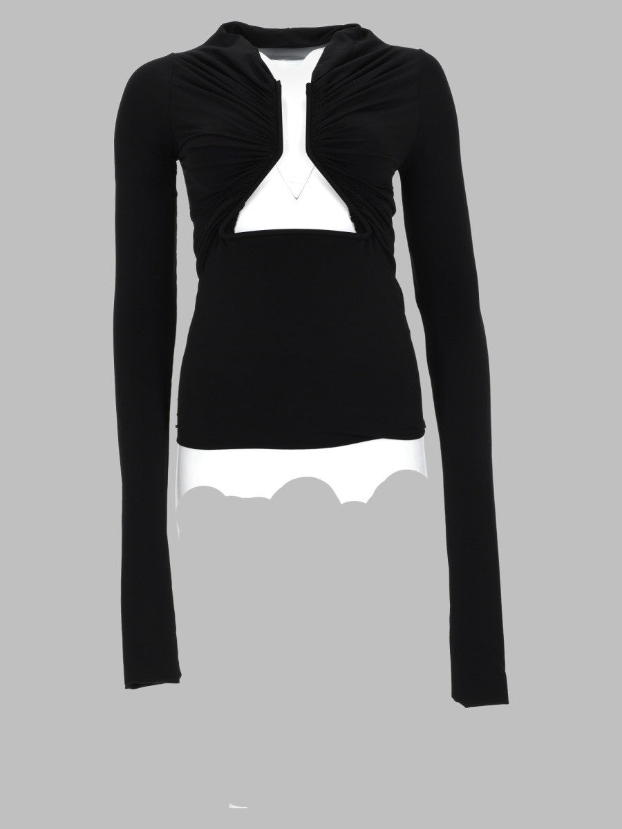 Rick Owens Women's Maglia Maniche Lunghe Tower Black