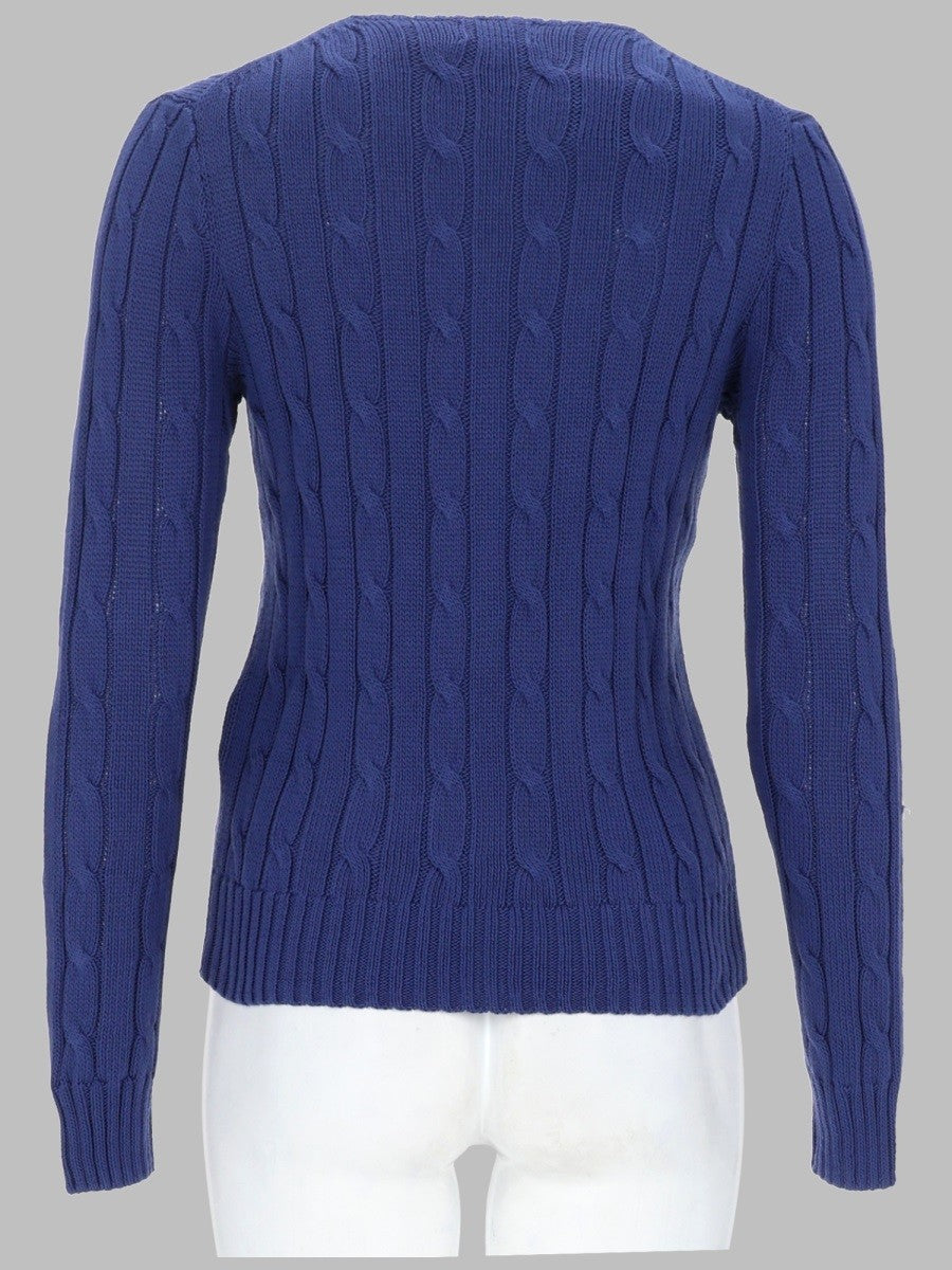 Polo Ralph Lauren Women's Maglia Trecce Con Blue