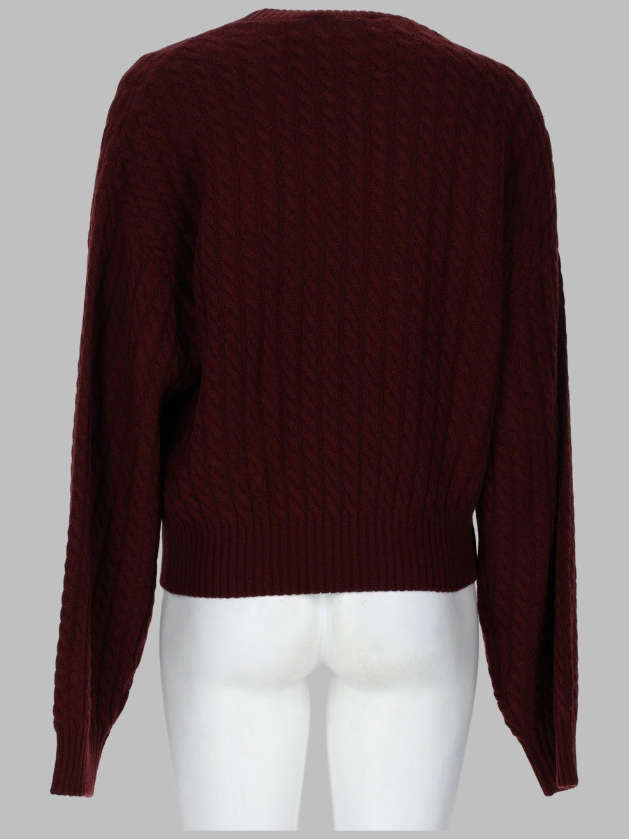 Rotate Women's Maglia Trecce in Lana Cashmere Red