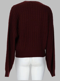 Rotate Women's Maglia Trecce in Lana Cashmere Red