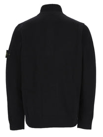 Stone Island Men's Maglia Con Bottoni Patch Black
