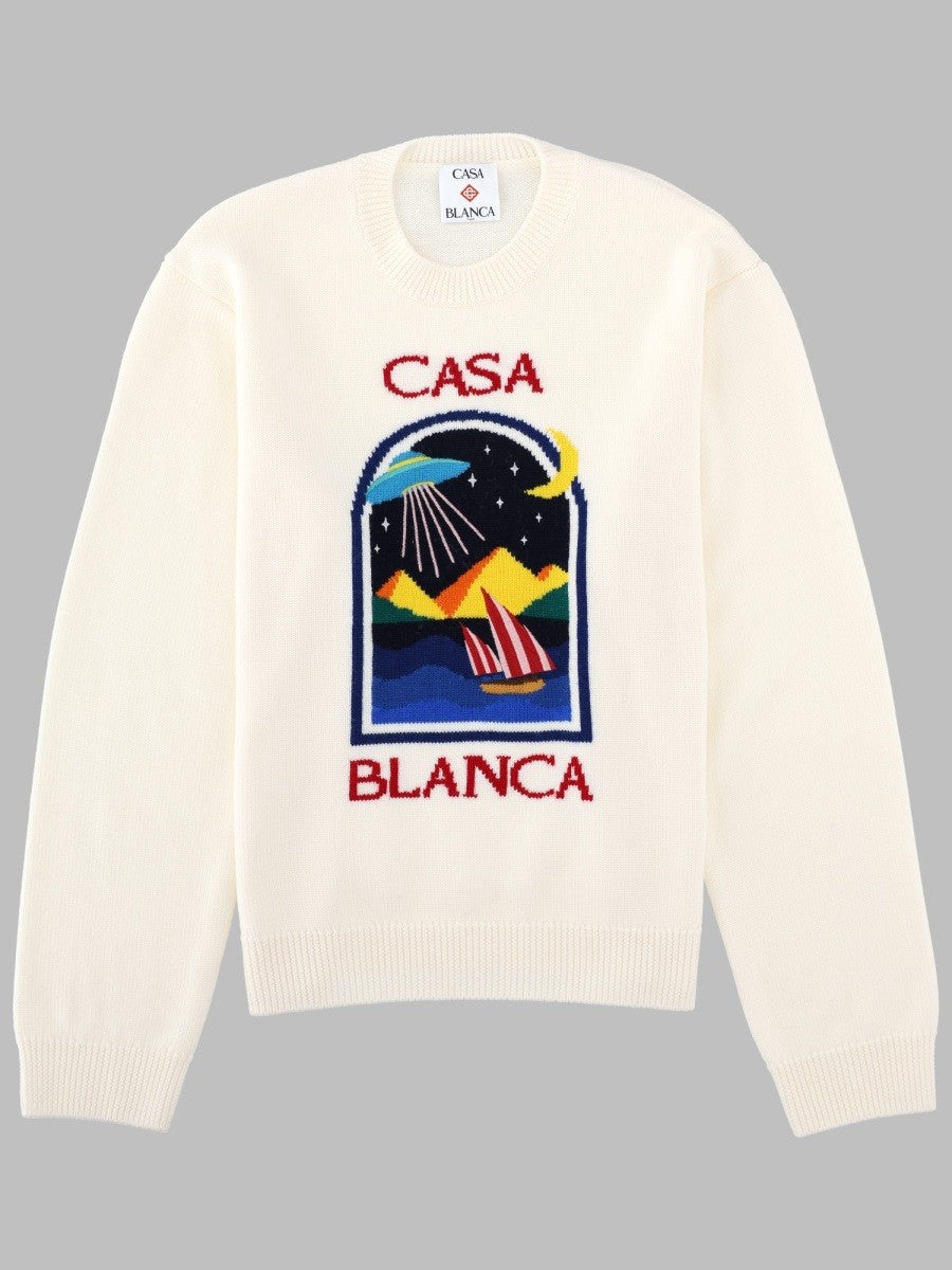 Casablanca Men's Maglia Con Grafica White