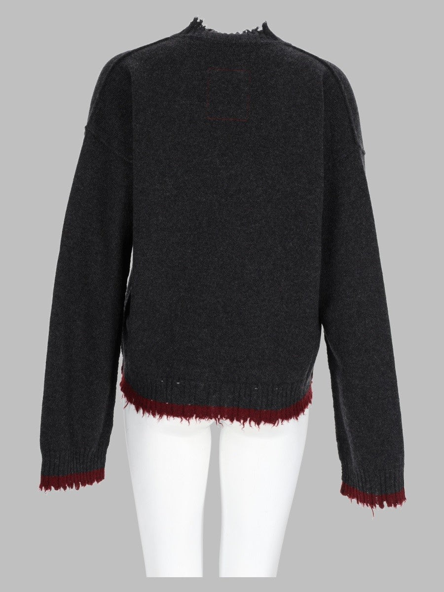 Uma Wang Women's Maglia Effetto Consumato Grey