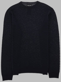Giorgio Armani Men's Maglia Girocollo in Lana Vergine Blue