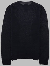 Giorgio Armani Men's Maglia Girocollo in Lana Vergine Blue