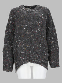 Alysi Women's Maglia Girocollo in Tweed Grey