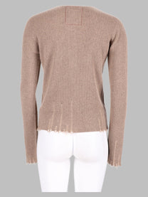 Uma Wang Women's Maglia Henley in Cashmere Beige