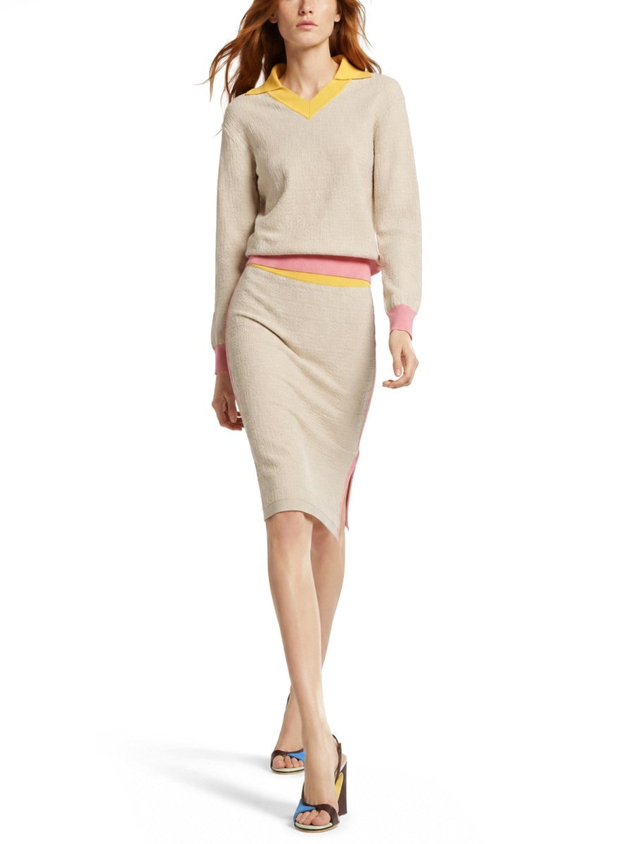 Fendi Women's Maglia in Cotone Seta Beige