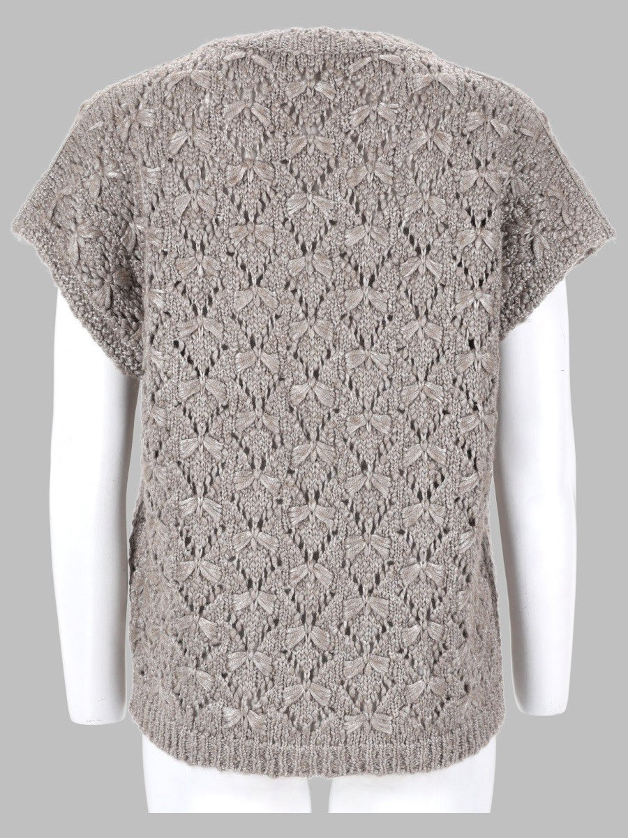 Fabiana Filippi Women's Maglia in Fettuccia DI Cotone Beige
