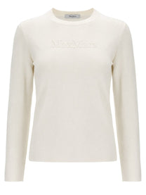 Max Mara Women's Maglia in Filato Di Lana Con Rilievo White